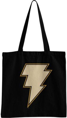 Black Adam Lightning Logo Tote Bag Tragetasche Black