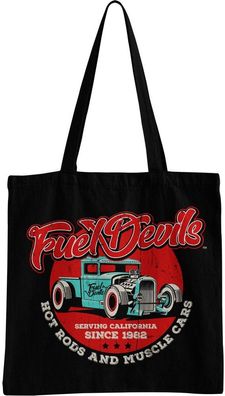 Fuel Devils Serving California Tote Bag Tragetasche Black