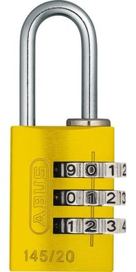 ABUS Vorhangschloss 145/20 gelb Lock-Tag