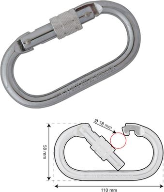 Edge - Dynamic Safety Absturzsicherung Schraubkarabiner aus Stahl (EH3302230) Anna