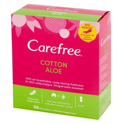 Carefree Slipeinlagen Cotton Feel Normal Aloe, 56 St