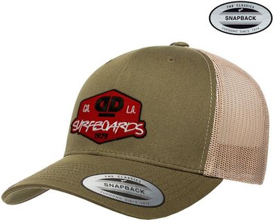 Dope & Deep Surfboards Premium Trucker Cap Olive-Khaki