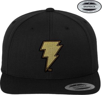 Black Adam Lightning Patch Snapback Cap Black