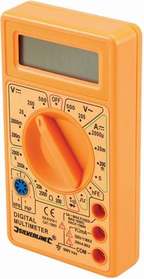 Silverline Elektriker-Werkzeuge Digitalmultimeter AC u. DC