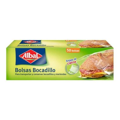 Albal Bolsas Bocadillo Con Solapa De Cierre 50 U