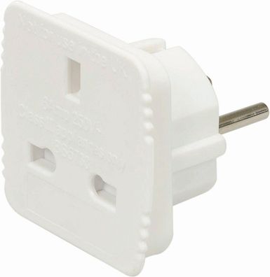 Powermaster Elektrik Zubehör GB–EU-Reiseadapter, 230 V 13 A, 230 V