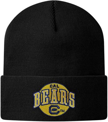 Berkeley University of California Cal Bears Big Patch Beanie Mütze Black