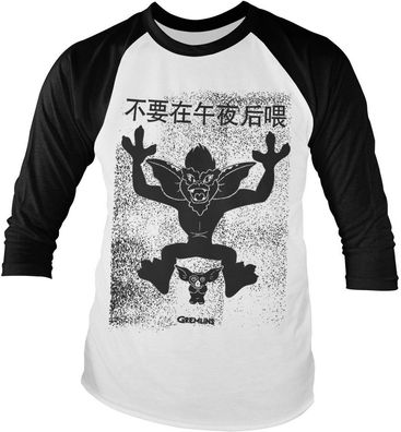 Gremlins Chinese Poster Baseball Long Sleeve Tee