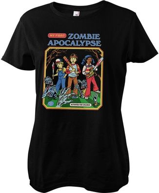 Steven Rhodes Damen My First Zombie Apocalypse Girly Tee