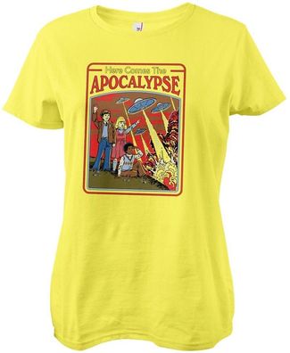 Steven Rhodes Damen Here Comes The Apocalypse Girly Tee