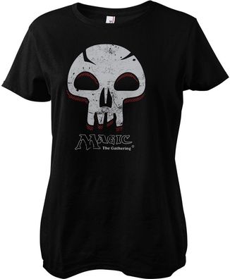 Magic: The Gathering Damen Black Mana Skull Girly Tee