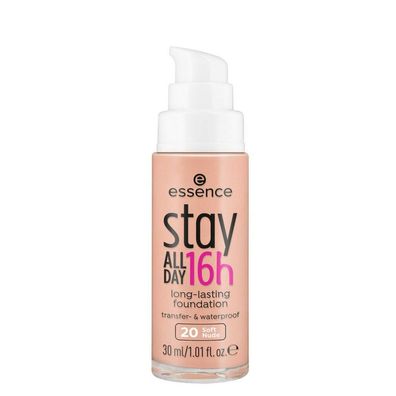 essence Foundation Stay All Day 16h Long-Lasting 20 Soft Nude, 30 ml