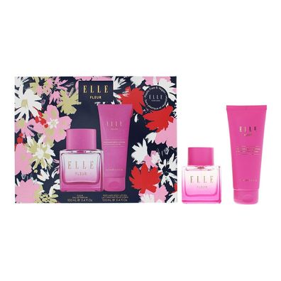 Elle Fleur 2 Piece Gift Set: Eau De Parfum 100ml - Body Lotion 100ml