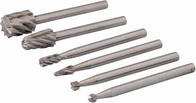Silverline Rotationswerkzeug HSS-Frässtifte für Rotationswerkzeuge, 6-tlg. Satz