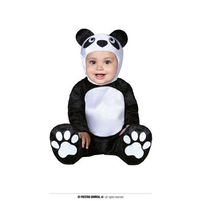 GUIRCA - Panda Kostüm 12-24 Monate, Schwarz und Weiß, 1-2 Jahre