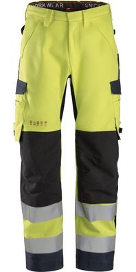 Snickers Workwear ProtecWork High-Vis wasserd. Softshell Arbeitshose, Kl. 2 6563