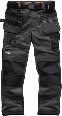 Scruffs Hose Arbeitshose mit Holstertaschen „Pro Flex“ -Anthrazit