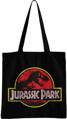 Jurassic Park Distressed Logo Tote Bag Tragetasche Black