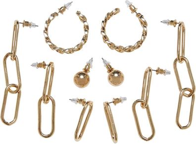 Urban Classics Ohrringe Various Chain Earring 5-Pack