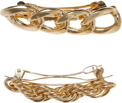 Urban Classics Damen Chain Hair Clips 2-Pack