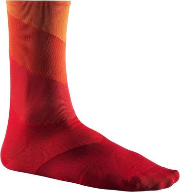 Mavic Damen Socken Fahrradsocken Graphic Stripes Puffins Bill/Goji Berry 96527