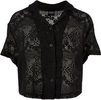 Urban Classics Damen Ladies Crochet Lace Resort Shirt