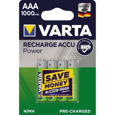 Varta 5703 Akku Batterien AAA 1000 mAh B4