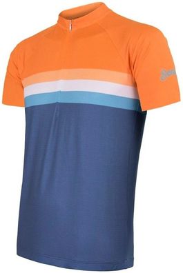 Sensor Radsport Zubehör Herren Radtrikot Cyklo Summer Stripe Blue/Orange 120833