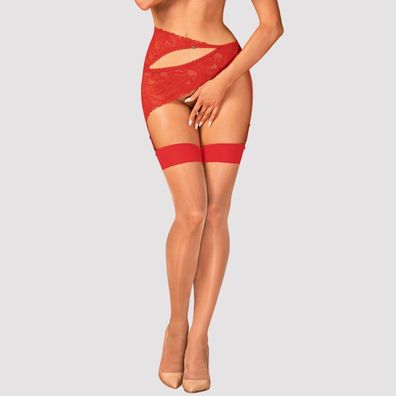 OB S814 stockings nude-red L/XL