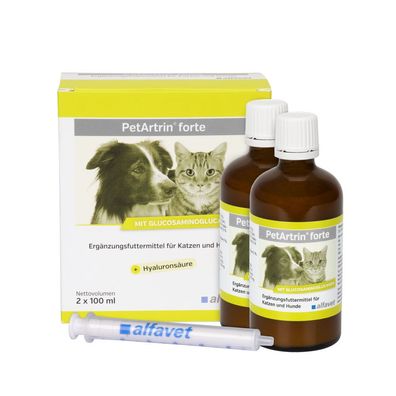 Alfavet PetArtrin® forte 2x 100ml Ergänzungsfuttermittel für Hunde und Katzen