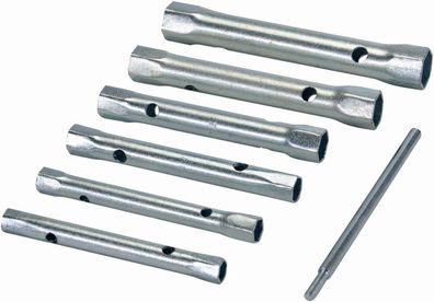 Silverline Schraubenschlüssel Metrische Rohrsteckschlüssel, 6-tlg. Satz 8–19 mm