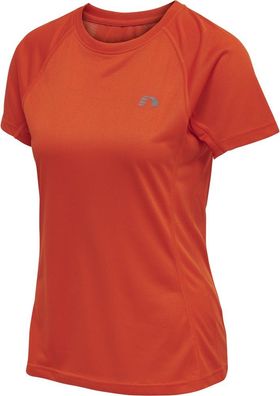 Newline Damen T-Shirt & Top Women Running T-Shirt S/S Spicy Orange-S