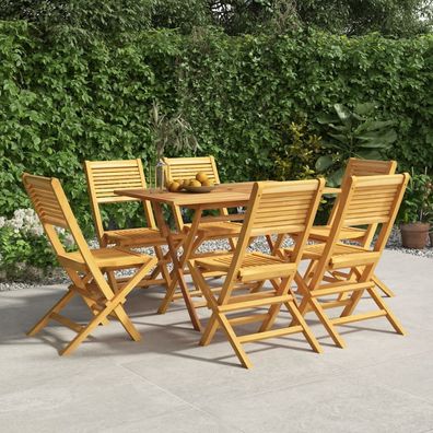 vidaXL Gartenstühle 6 Stk. Klappbar 47x62x90 cm Massivholz Teak