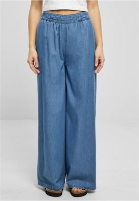 Urban Classics Damen Jeans Ladies Light Denim Wide Leg Pants