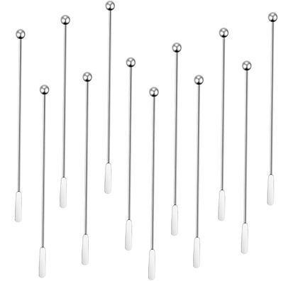 12-Pcs Cocktail Paddel Drink Réhrer, Edelstahl Kaffee Réhrer