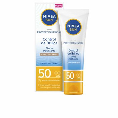 Nivea Sun Facial Control De Brillos Tono Medio Spf50 50ml