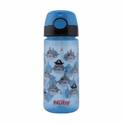 NÃ»by Trinkhalmflasche Tritan Active blau, 540 ml, 1 St