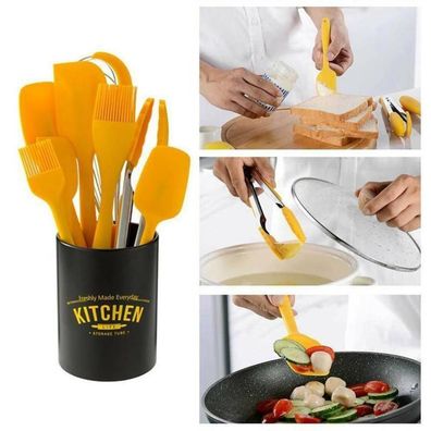 8pcs Silicone Spatula Set Silicone Kitchen Utensils Kit Brush Spoon Spatula