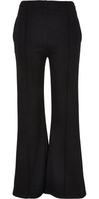 Urban Classics Damen Hose Ladies Flared Pin Tuck Terry Pants