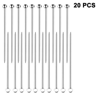 20 Stéck Cocktailspieße aus Edelstahl Cocktailsticks Wiederverwendbare