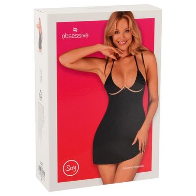 Selinne Sexy Babydoll mit String - Schwarz