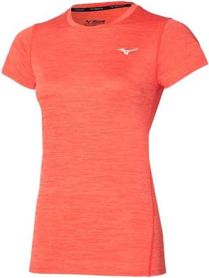 Mizuno Damen Sportshirt Damen T-Shirt Impulse Core Teeiving Coral Größe 137289