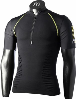 Mico Sportshirt Trail Zip Neck Nero I 117199