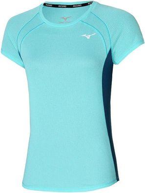 Mizuno Damen Sportshirt Damen T-Shirt DryAeroFlow Tee Angel Blue 185982