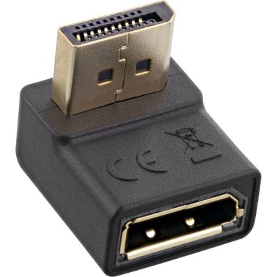 InLine® 17199U DisplayPort Adapter, DisplayPort Stecker / Buchse, nach unten gewin