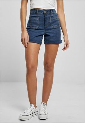 Urban Classics Damen Jeansshorts Ladies Vintage Denim Shorts