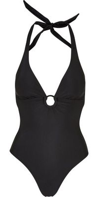 Urban Classics Damen Badeanzug Ladies Recycled Neckholder Swimsuit