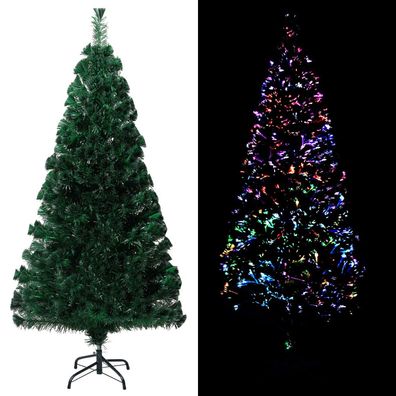 vidaXL Künstlicher Weihnachtsbaum mit Ständer Grün 120 cm Glasfaser