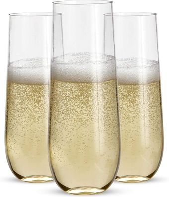 Bruchfeste Champagner Flöte (266ml), Kunststoff Champagner Tasse, Champagner