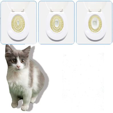 Katzen WC-Sitz Toiletten Training System Katzentoilette Katzenklo Toilettensitz